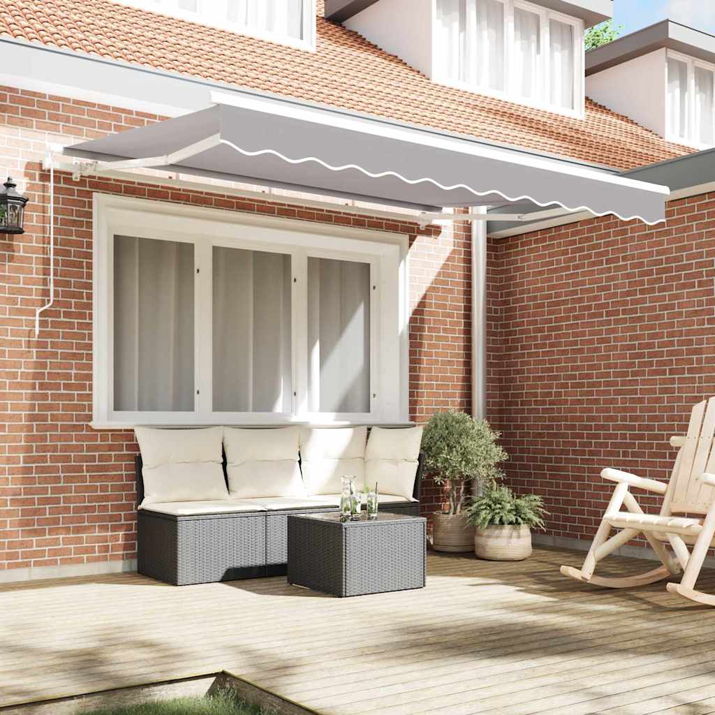 Skrovita tenda Svijetlo siva 250 x 200 cm tkanina
