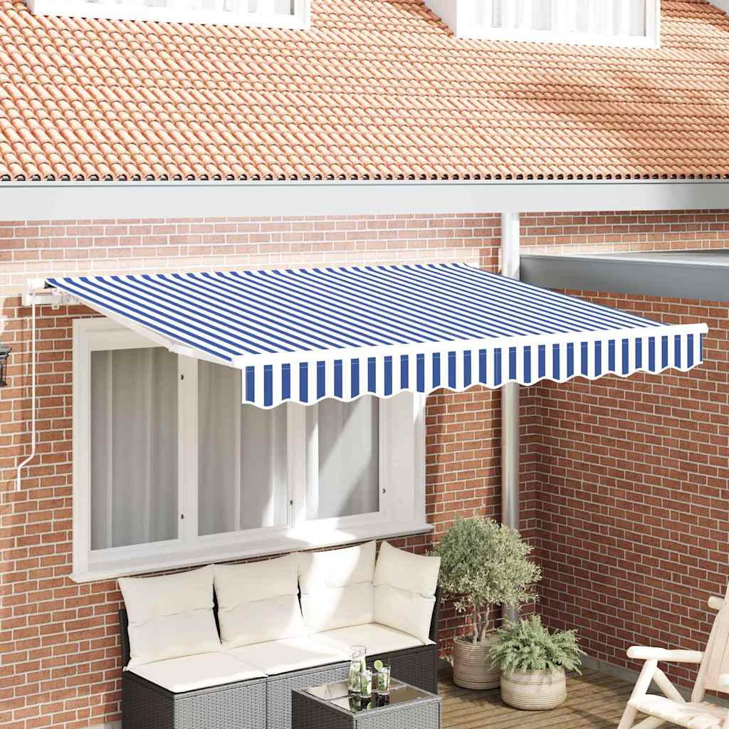 Skrovita tenda Plava 300 x 200 cm tkanina
