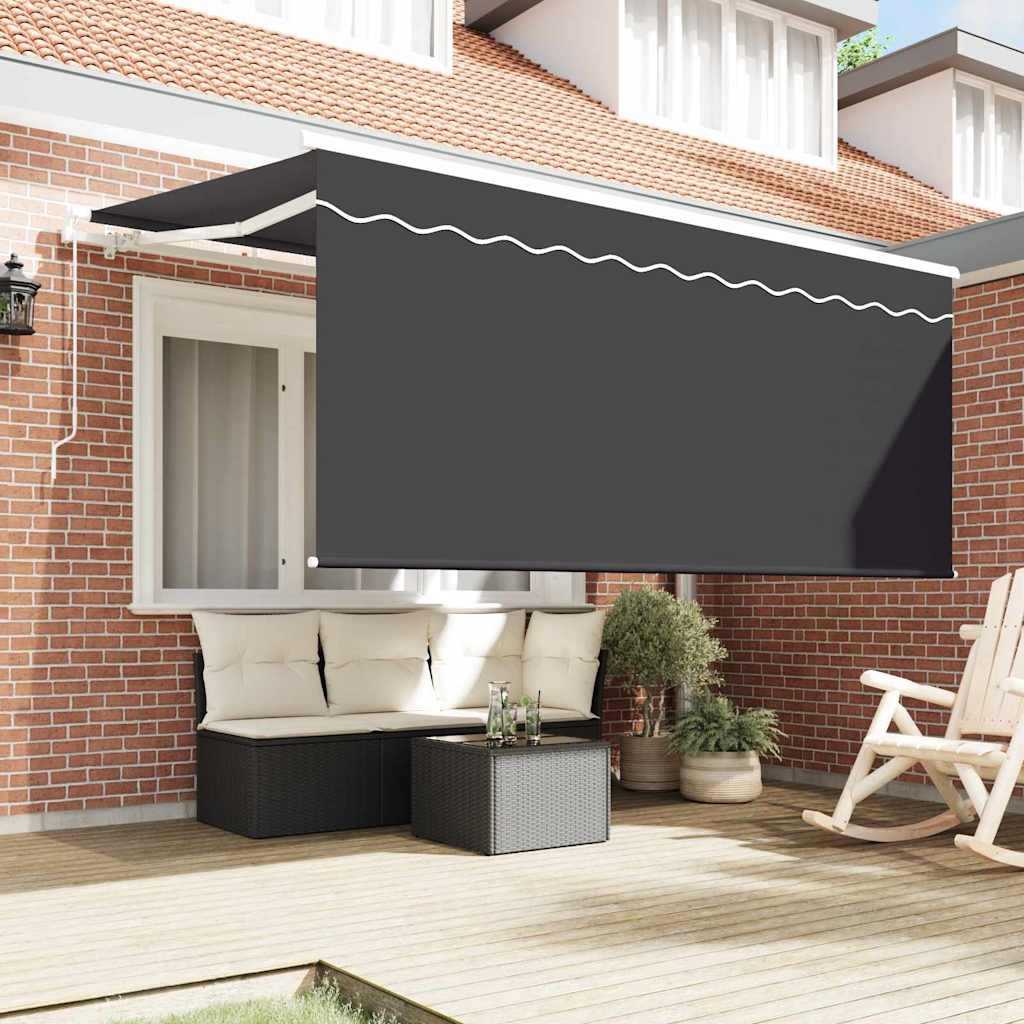 Skrovita tenda Antracit 300 x 200 cm tkanina