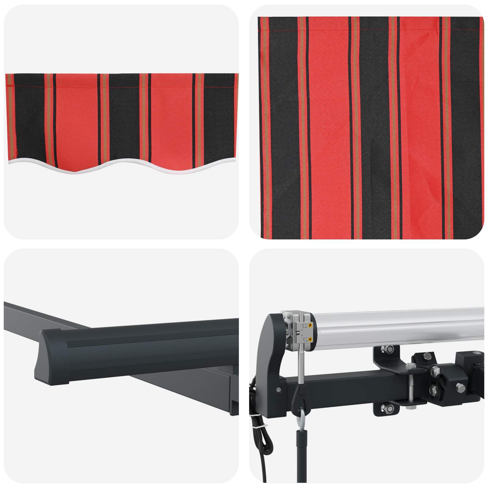 Skrovita tenda Narančasta 300 x 200 cm tkanina