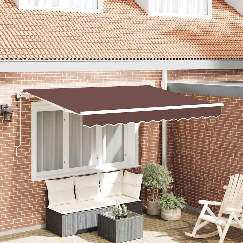 Skrovita tenda Smeđa 300 x 200 cm tkanina
