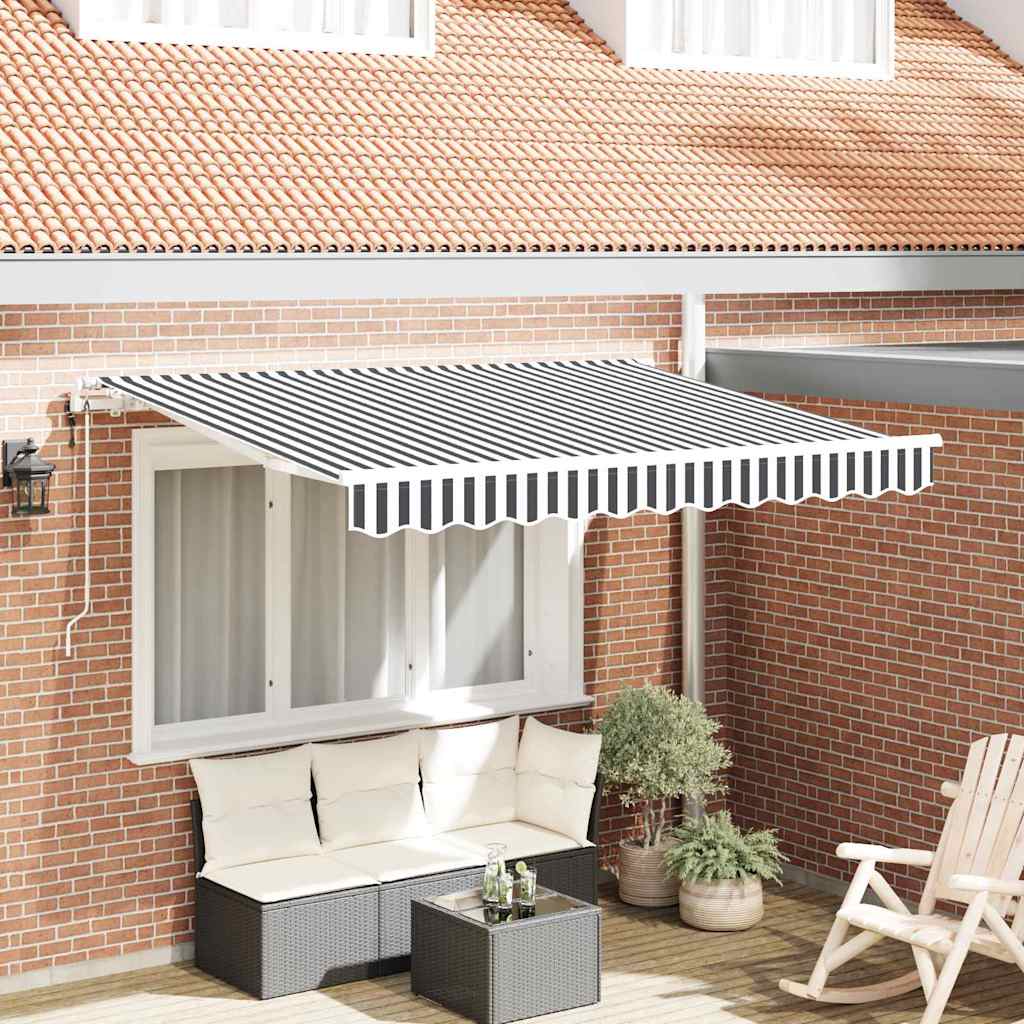 Skrovita tenda Antracit 300 x 200 cm tkanina