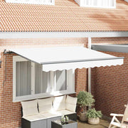 Skrovita tenda Bijelo 300 x 200 cm tkanina