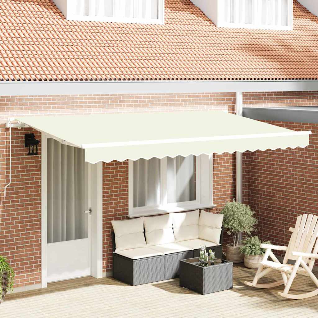 Skrovita tenda Krema 350 x 200 cm tkanina