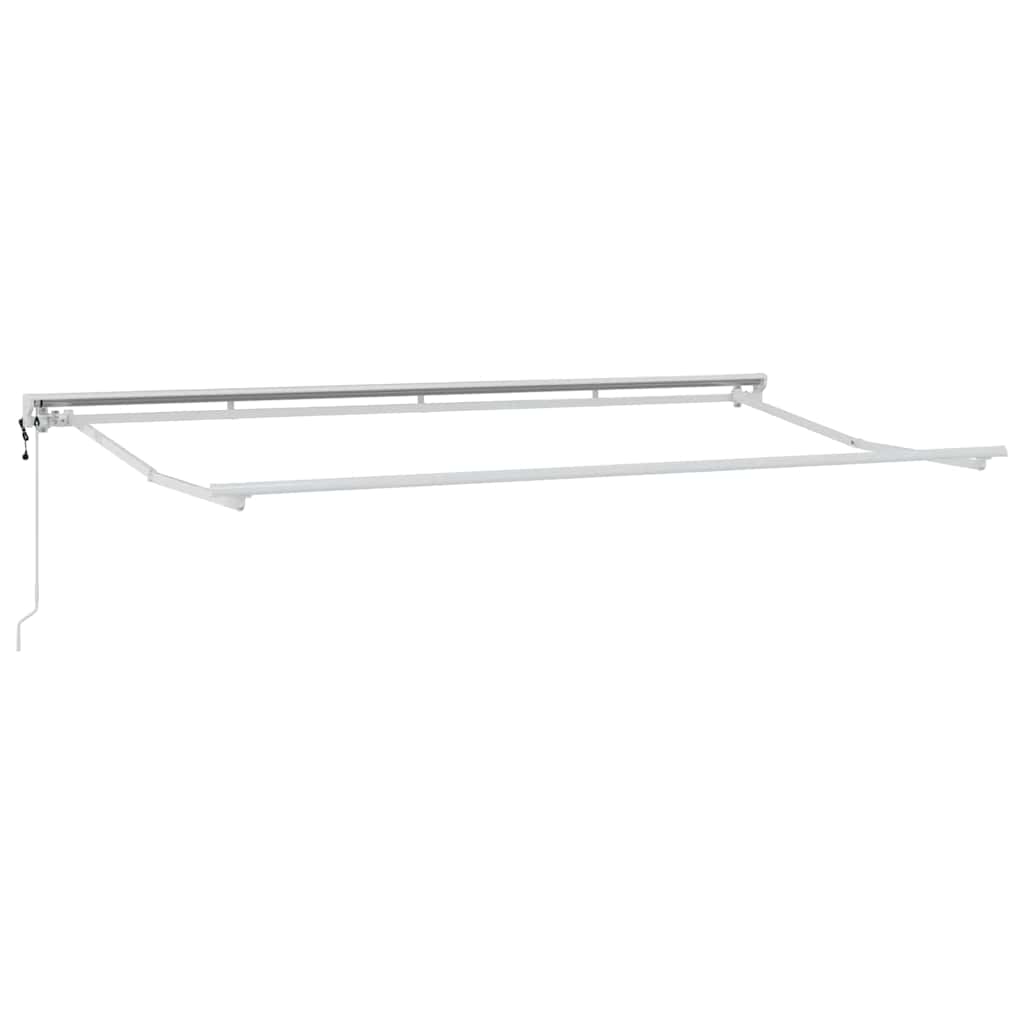 Skrovita tenda Krema 350 x 200 cm Poliester i aluminij