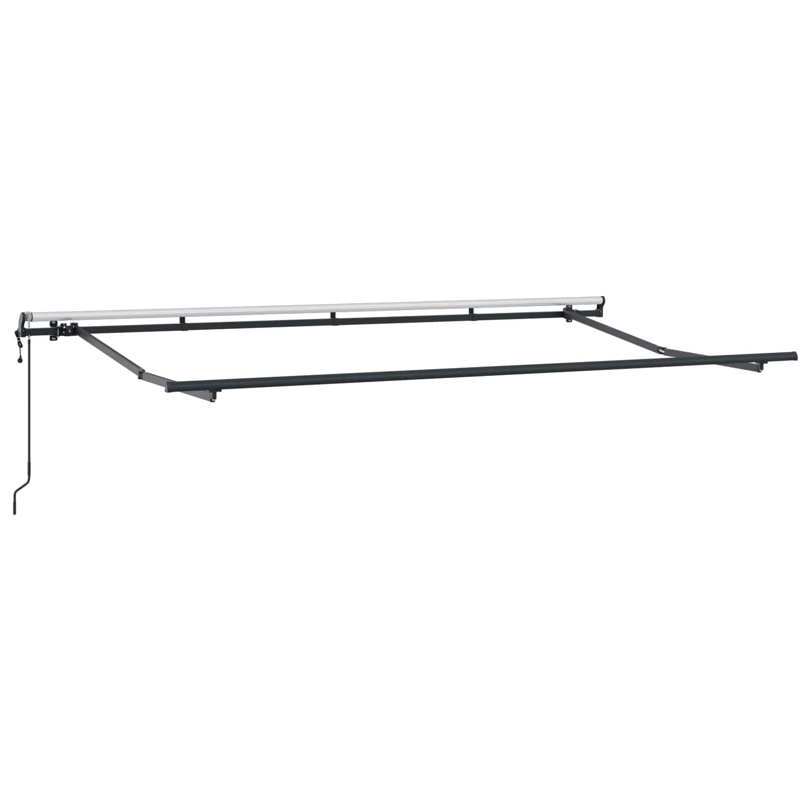 Skrovita tenda Krema 350 x 200 cm Poliester i aluminij