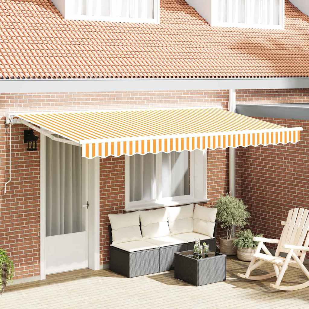 Okvir tende Žuta i bijela 350 x 200 cm Poliester s PU premazom