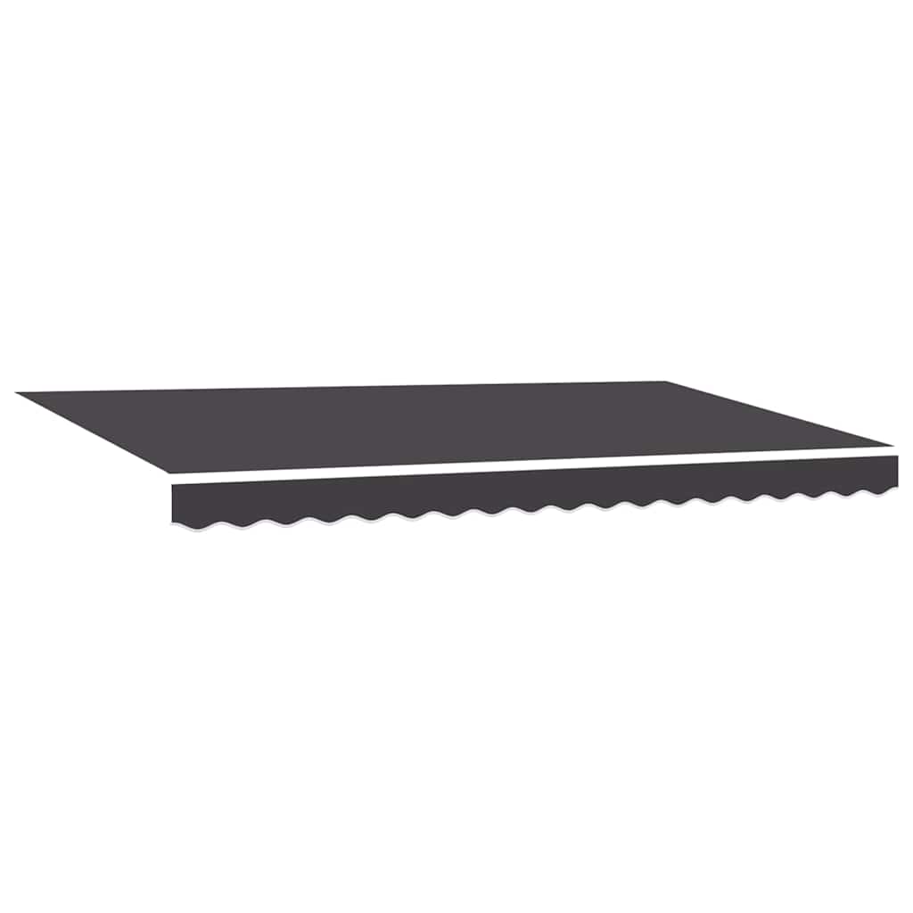 Skrovita tenda Antracit 350 x 200 cm Poliester i aluminij