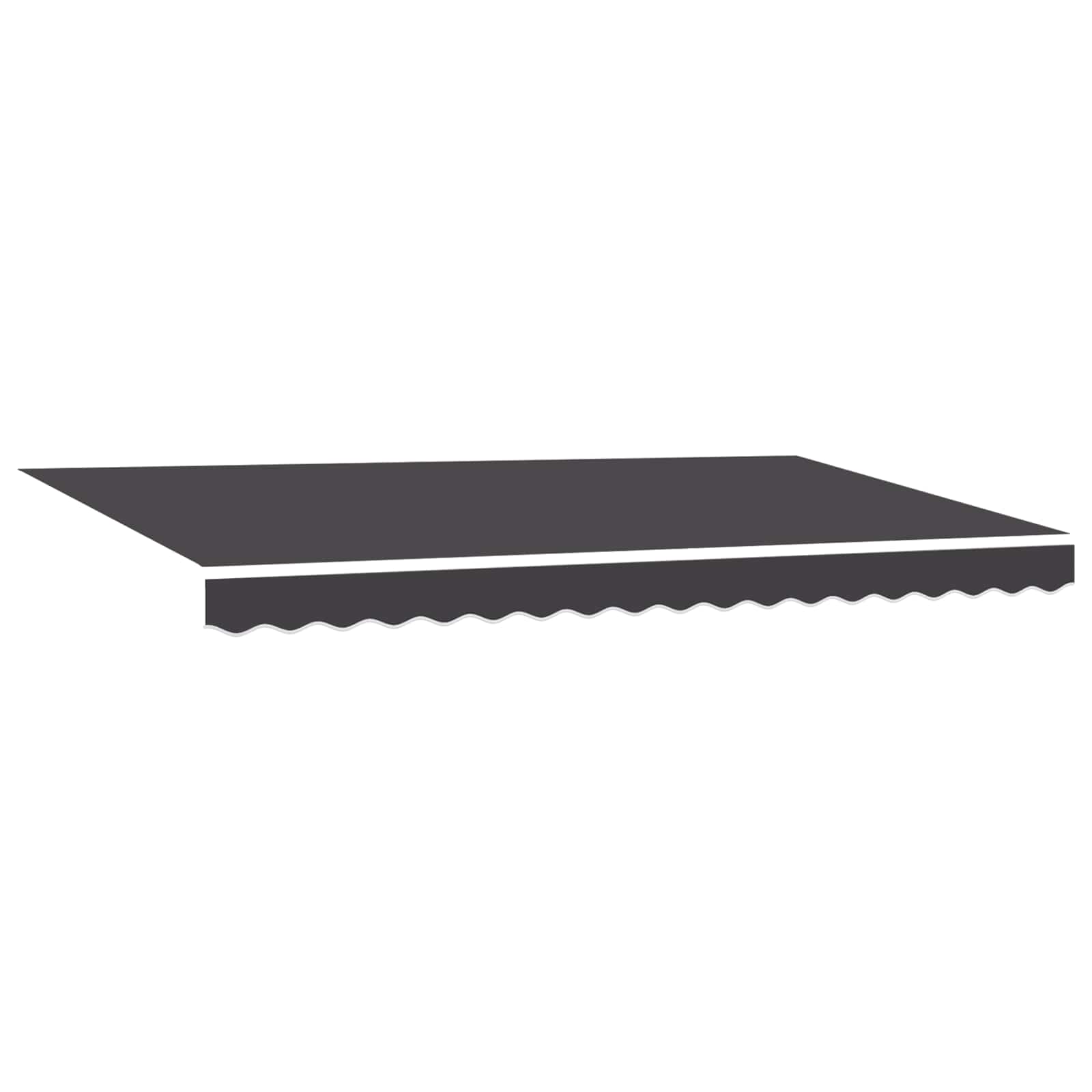 Skrovita tenda Antracit 350 x 200 cm Poliester i aluminij