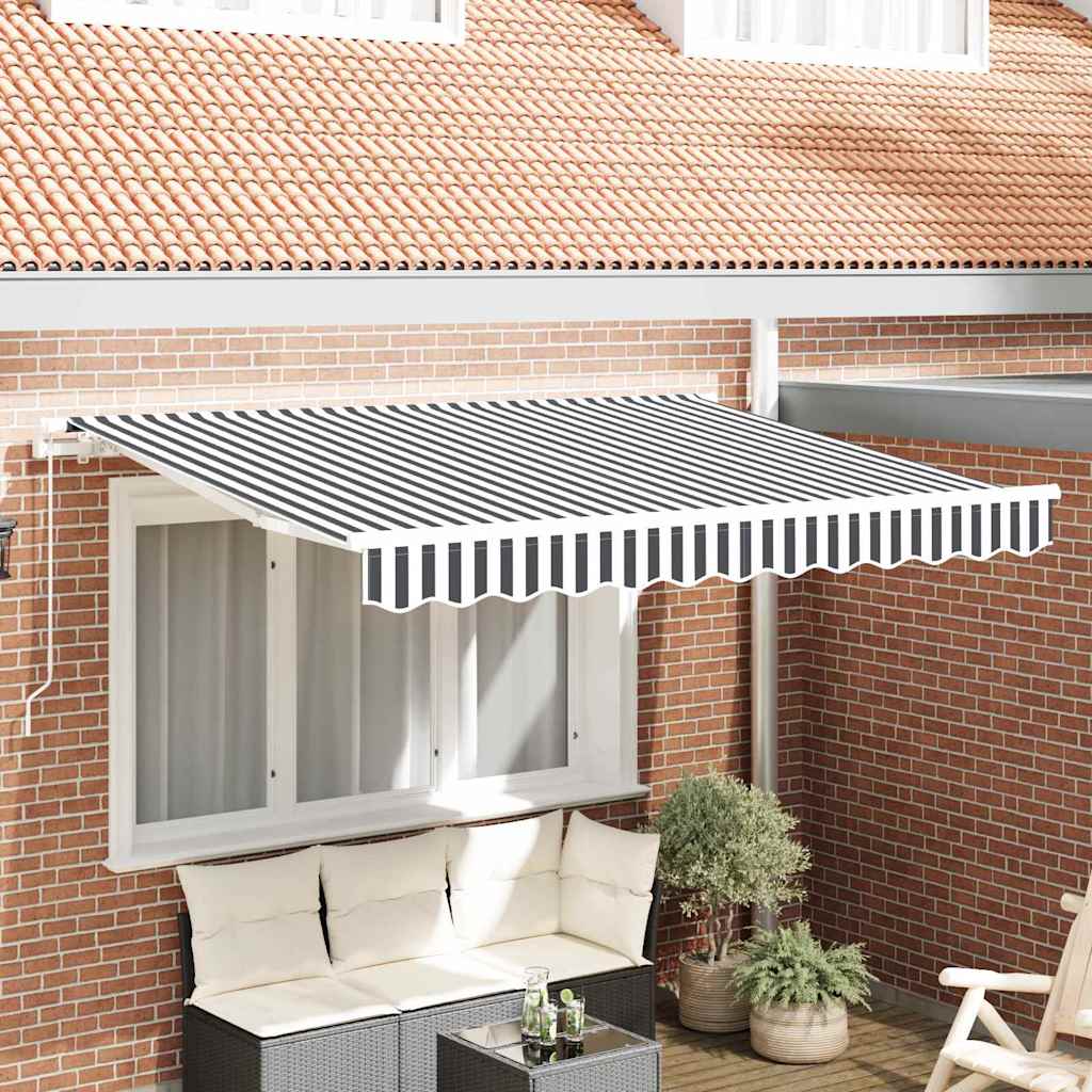 Skrovita tenda Antracit 350 x 200 cm tkanina