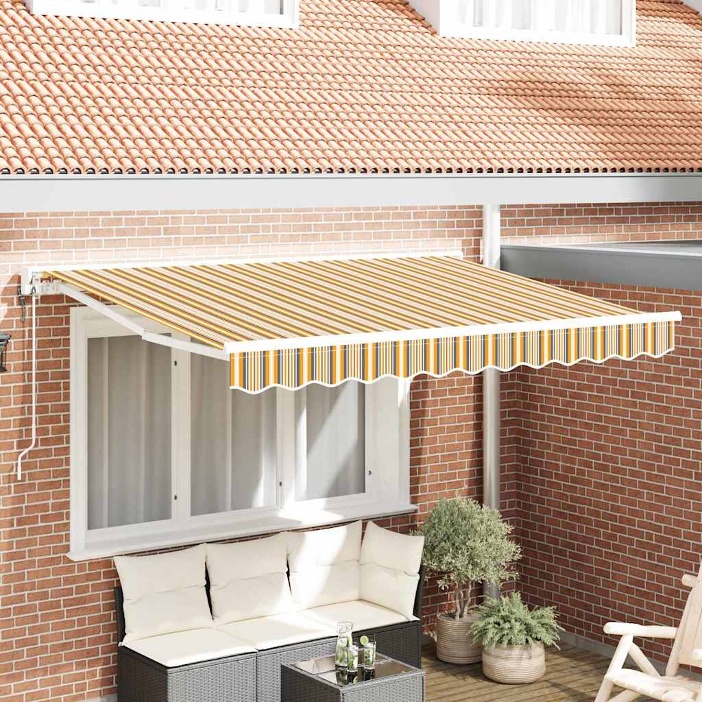 Okvir tende Žuta i Siva 350 x 200 cm Poliester s PU premazom