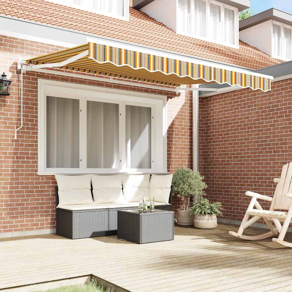 Okvir tende Žuta i Siva 350 x 200 cm Poliester s PU premazom