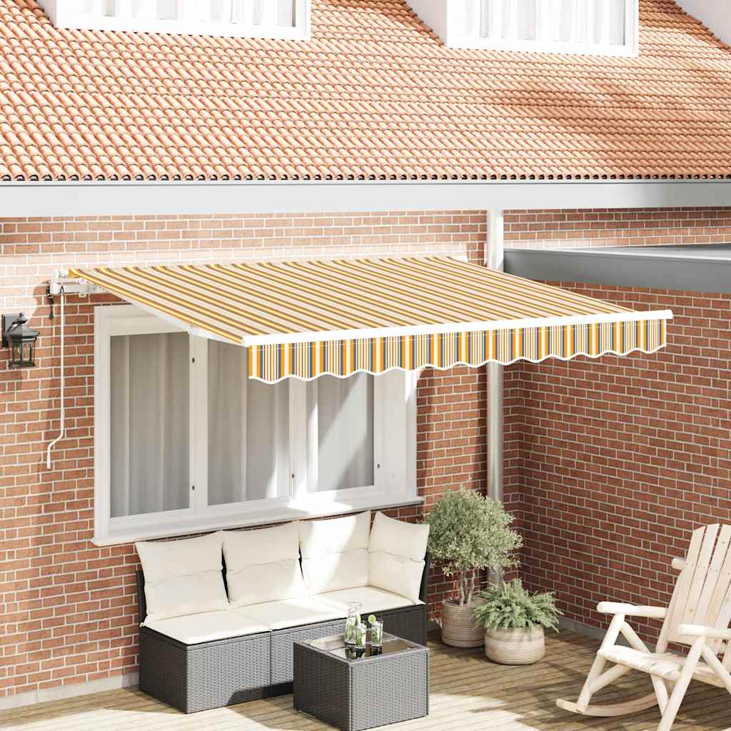 Skrovita tenda Žuta 350 x 200 cm tkanina