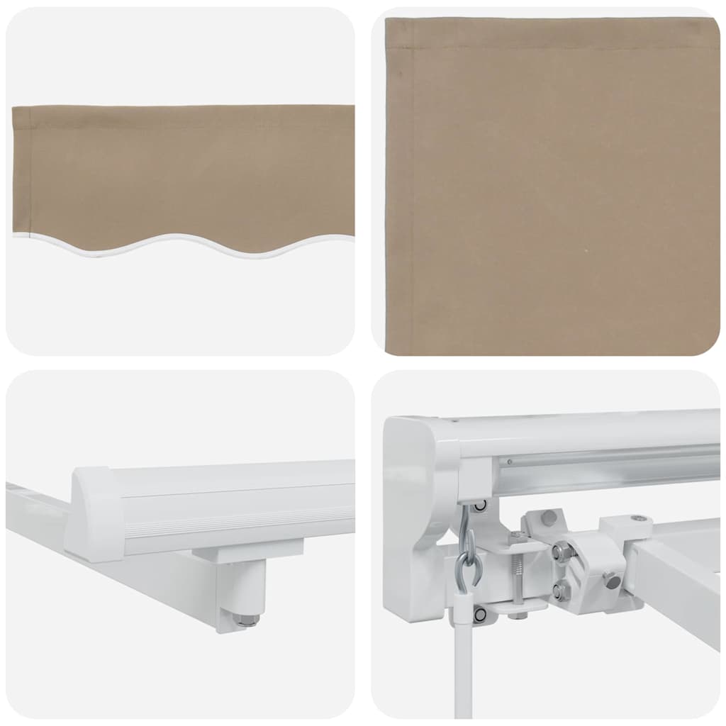 Okvir tende Bež 350 x 200 cm Poliester s PU premazom