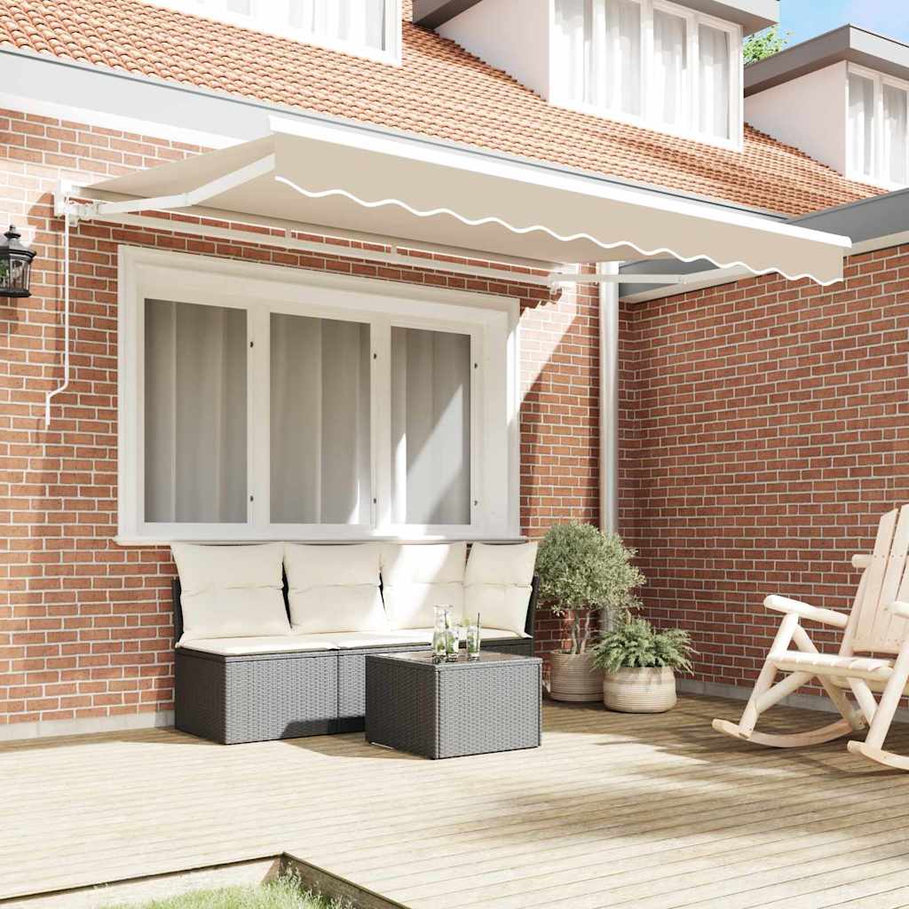 Okvir tende Bež 350 x 200 cm Poliester s PU premazom