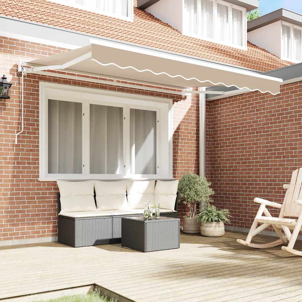 Okvir tende Bež 350 x 200 cm Poliester s PU premazom