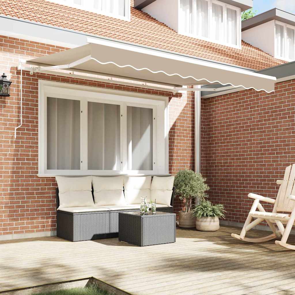 Skrovita tenda Bež 350 x 200 cm tkanina