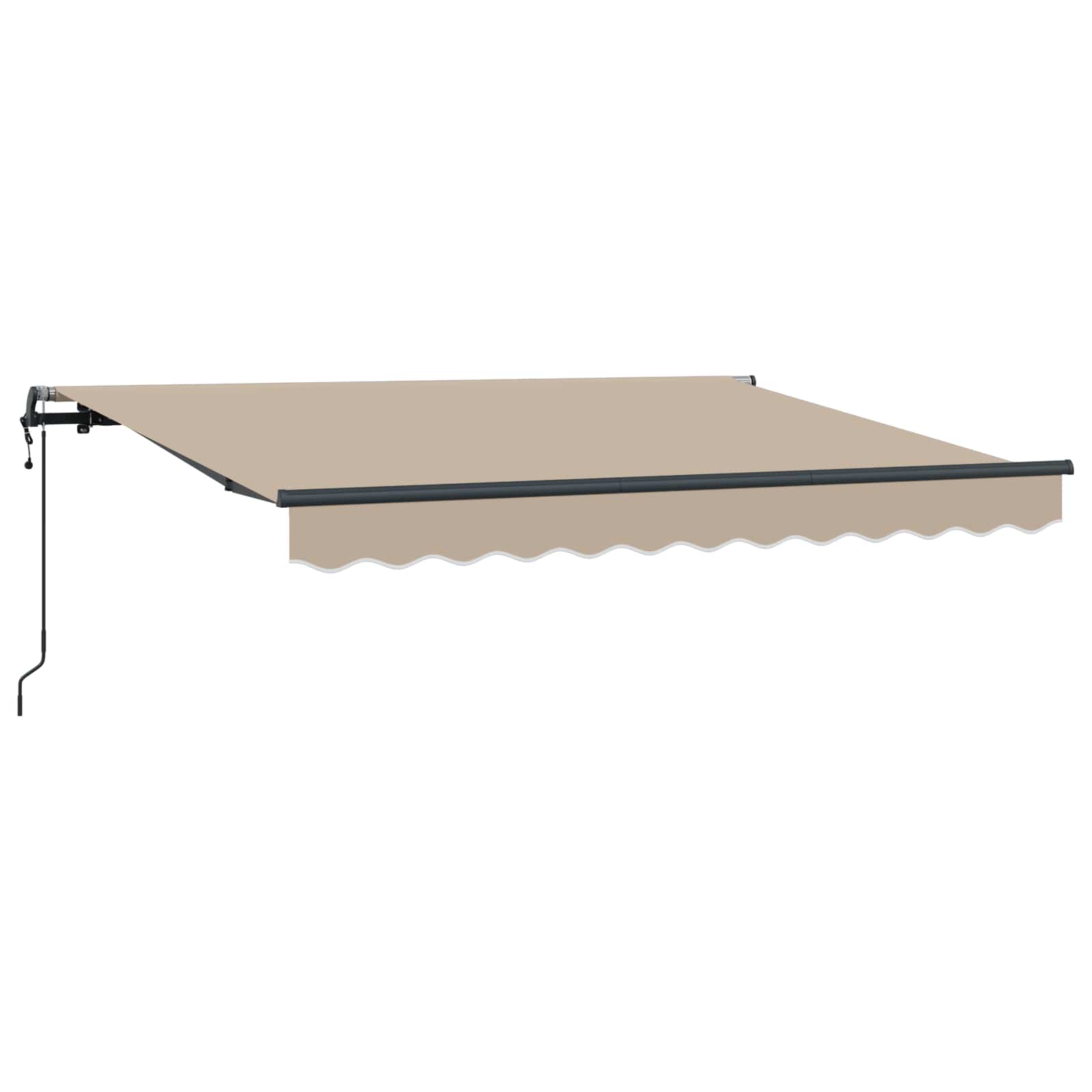 Skrovita tenda Bež 350 x 200 cm tkanina