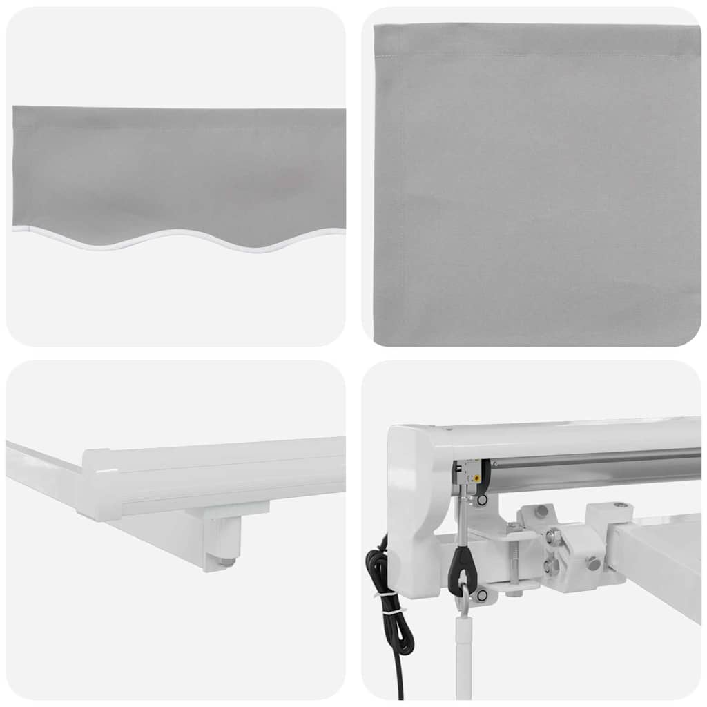 Okvir tende Svijetlo siva 350 x 200 cm Poliester s PU premazom