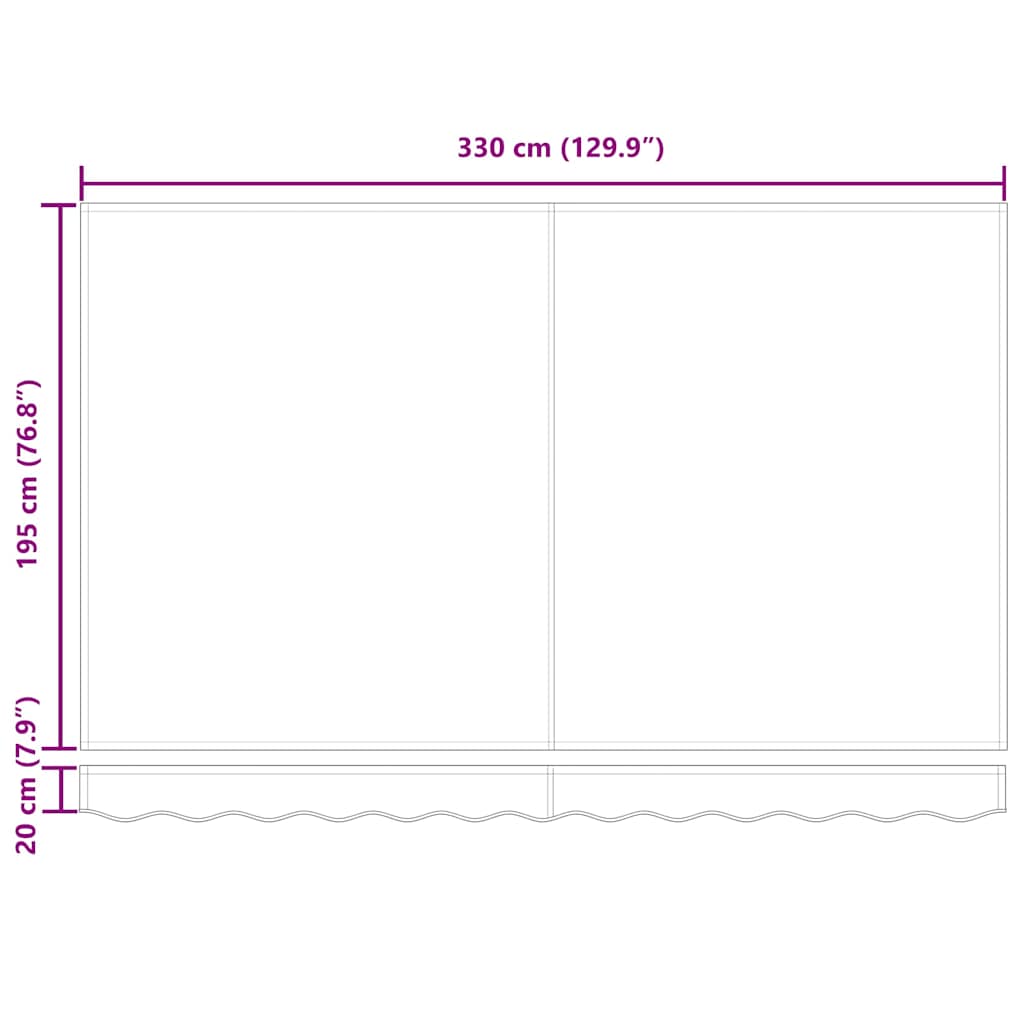 Okvir tende Svijetlo siva 350 x 200 cm Poliester s PU premazom