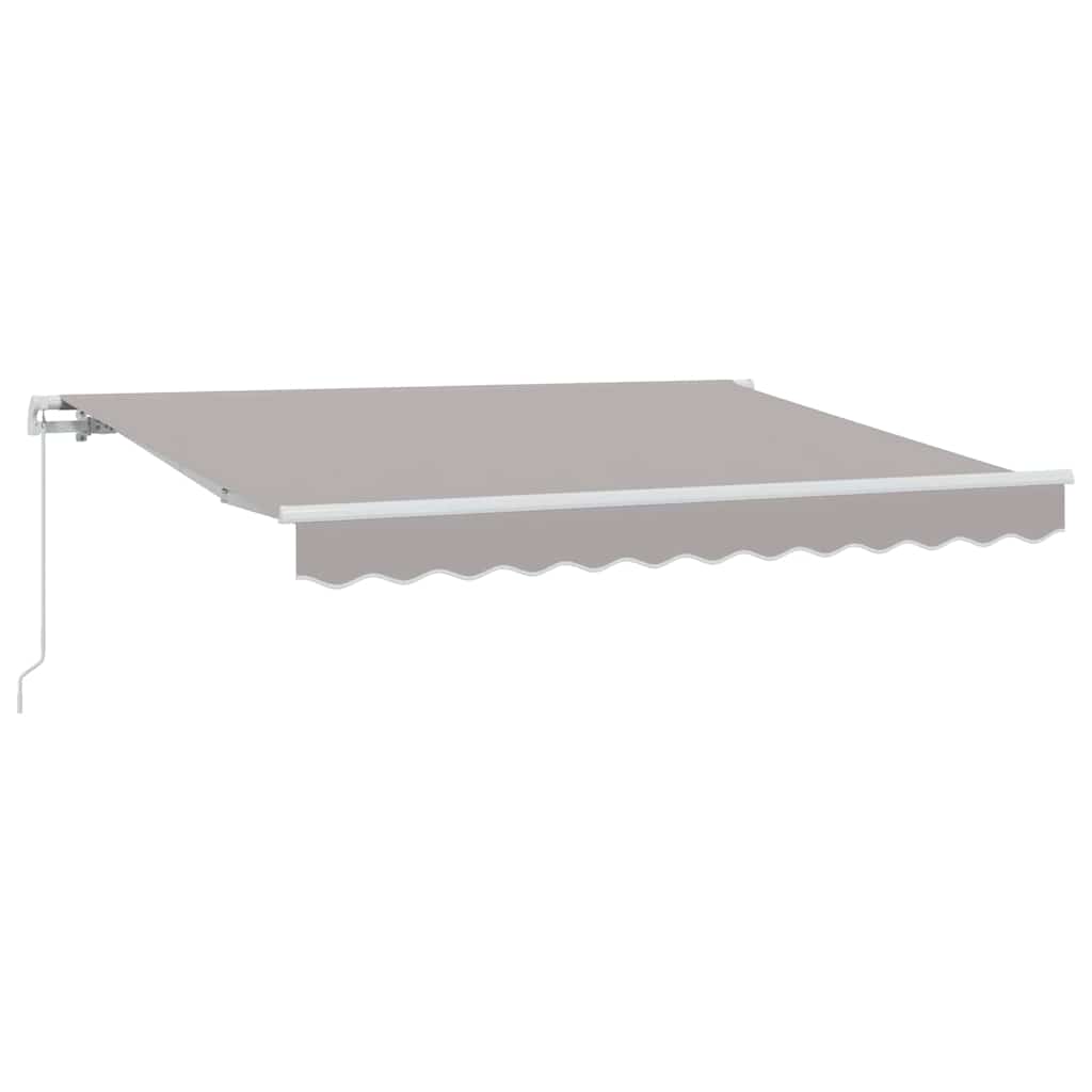 Skrovita tenda Svijetlo siva 350 x 200 cm tkanina