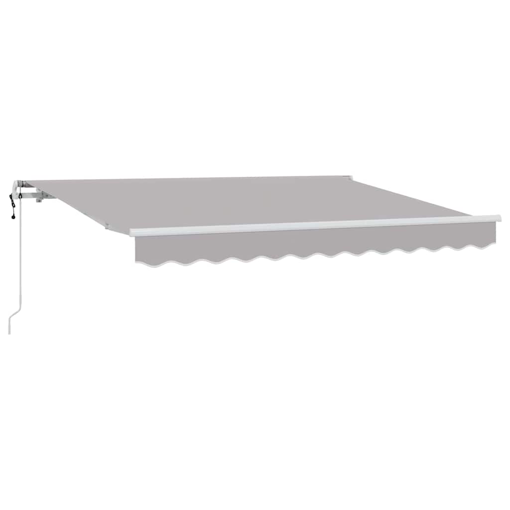 Skrovita tenda Svijetlo siva 350 x 200 cm tkanina