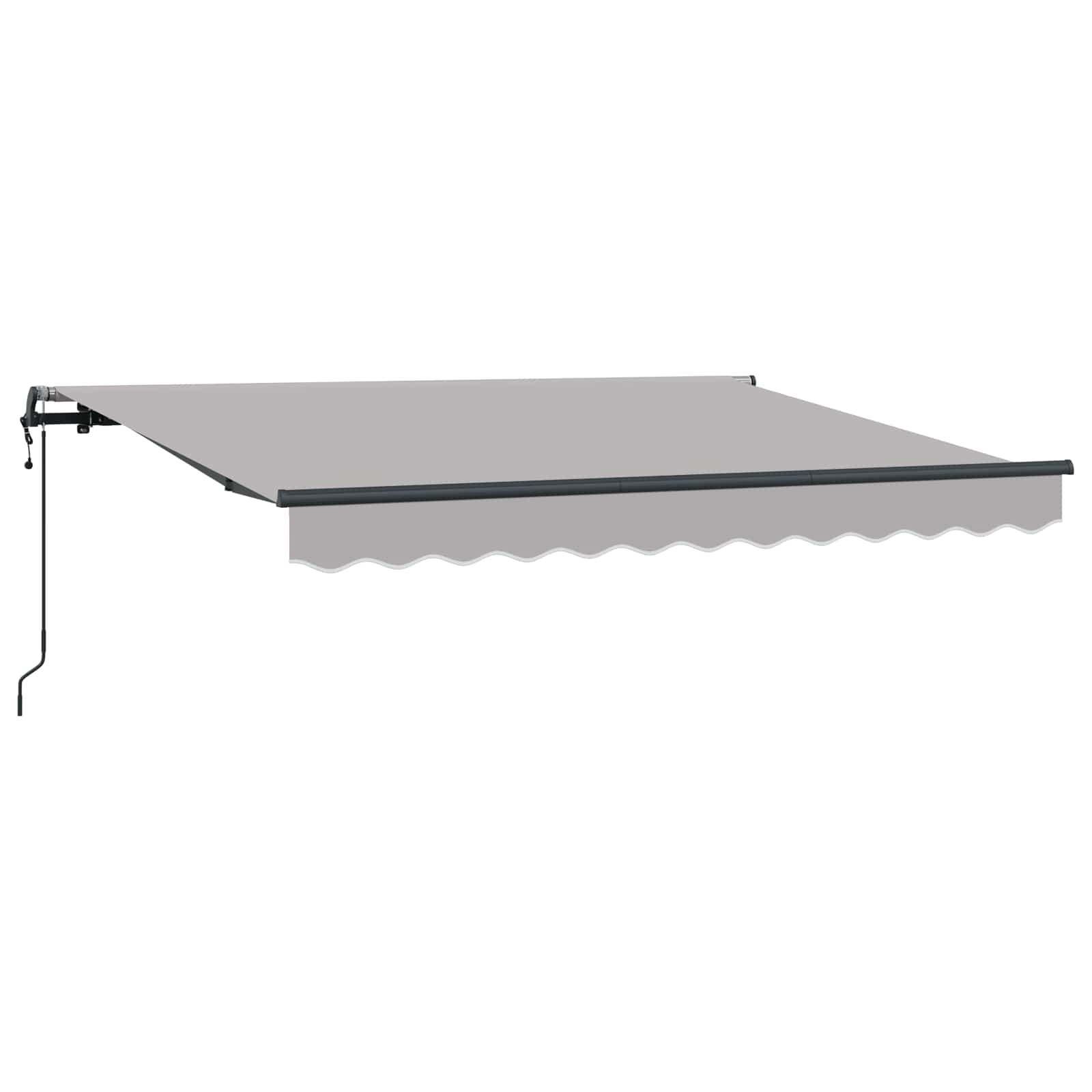 Skrovita tenda Svijetlo siva 350 x 200 cm tkanina