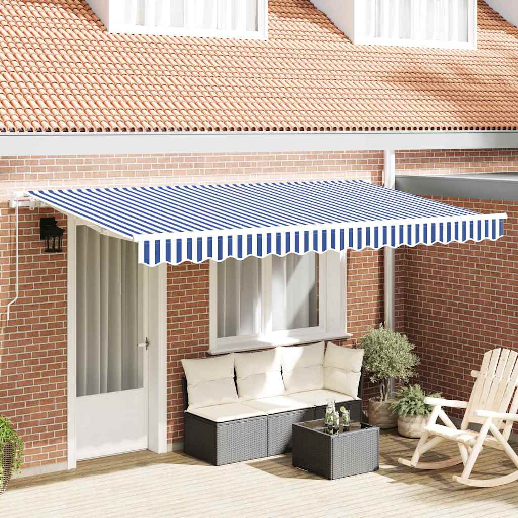 Skrovita tenda Plava 400 x 200 cm tkanina