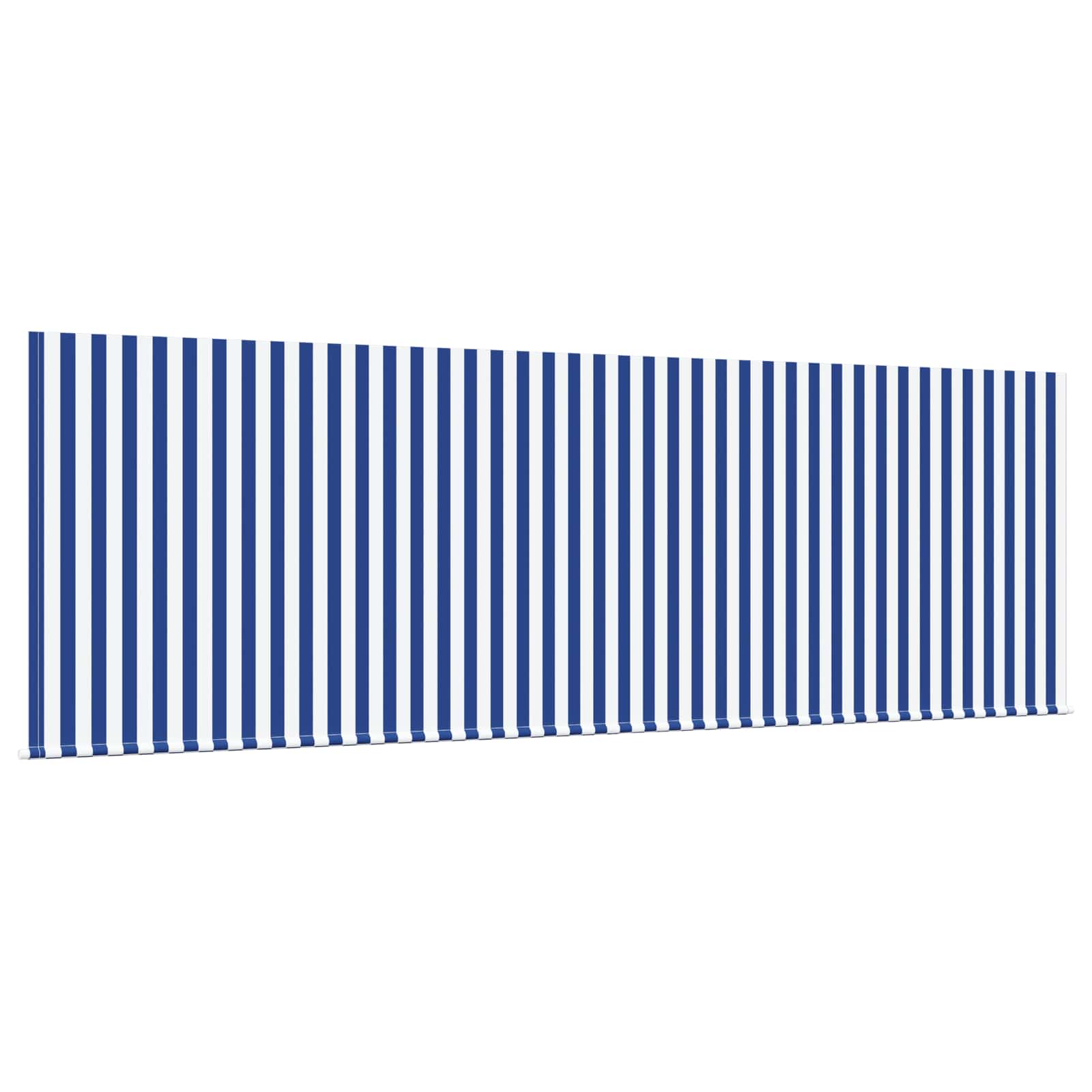 Skrovita tenda Plava i bijela 400 x 200 cm Poliester i aluminij