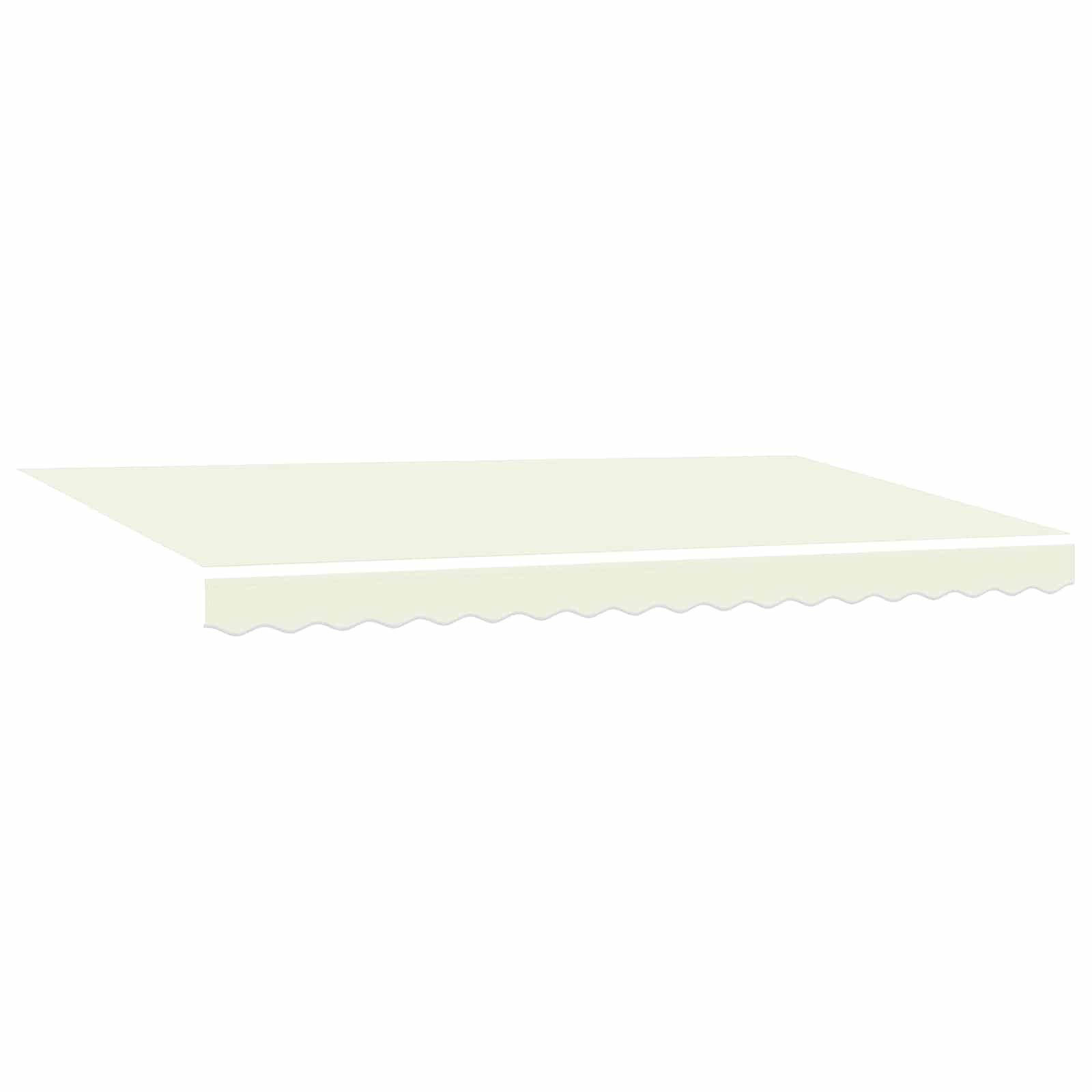 Skrovita tenda Krema 400 x 200 cm Poliester i aluminij