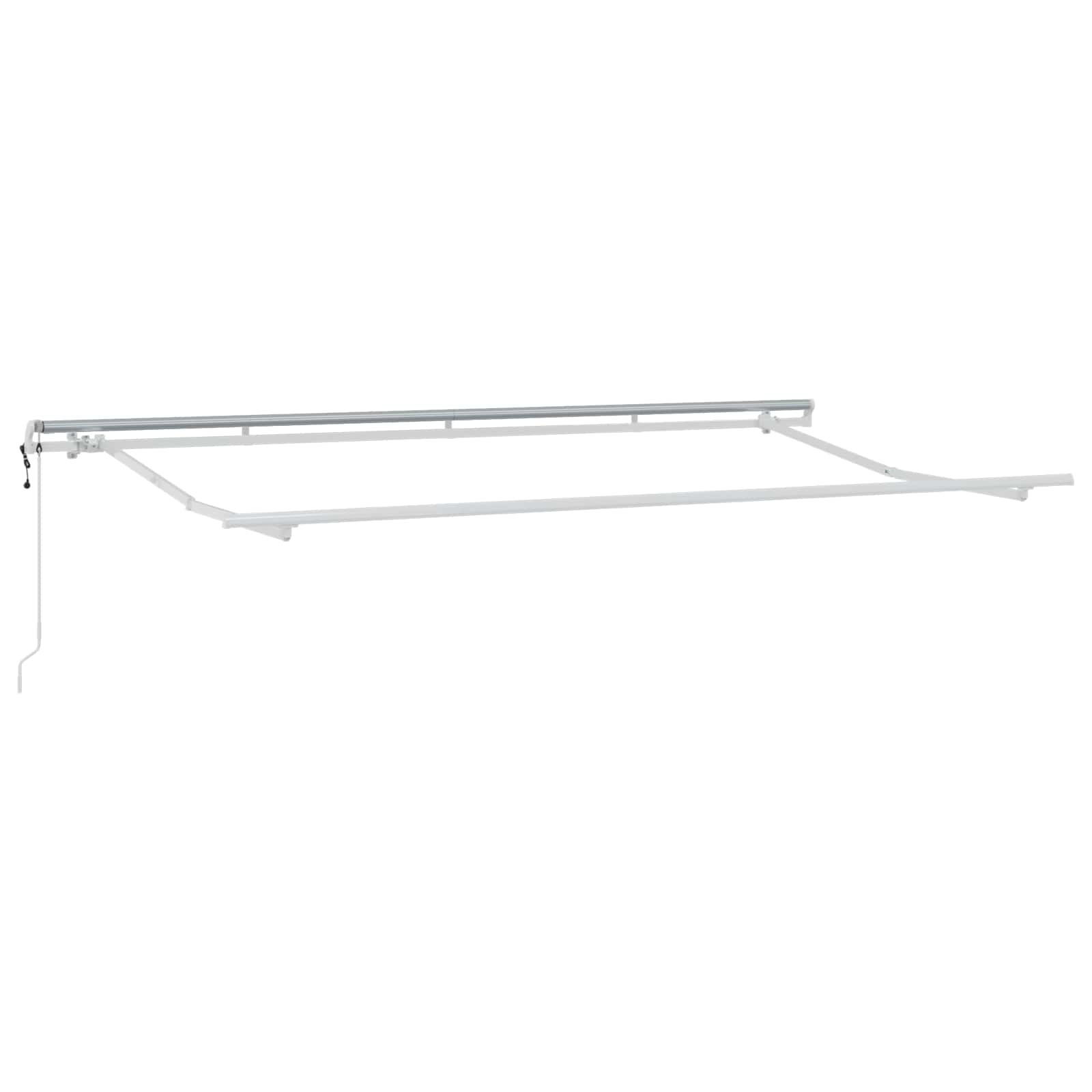 Skrovita tenda Antracit 400 x 200 cm Poliester i aluminij