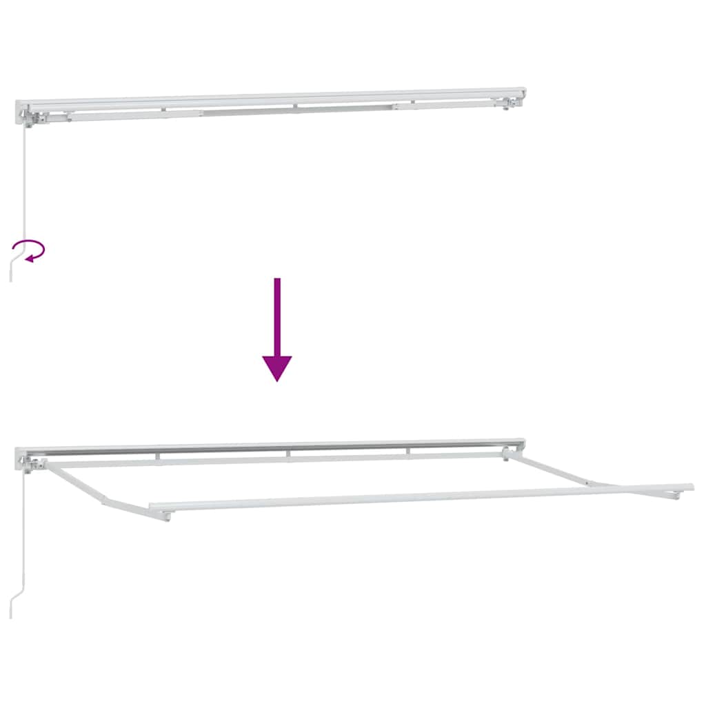 Okvir tende Svijetlo siva 400 x 200 cm Poliester s PU premazom