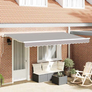 Skrovita tenda Svijetlo siva 400 x 200 cm tkanina
