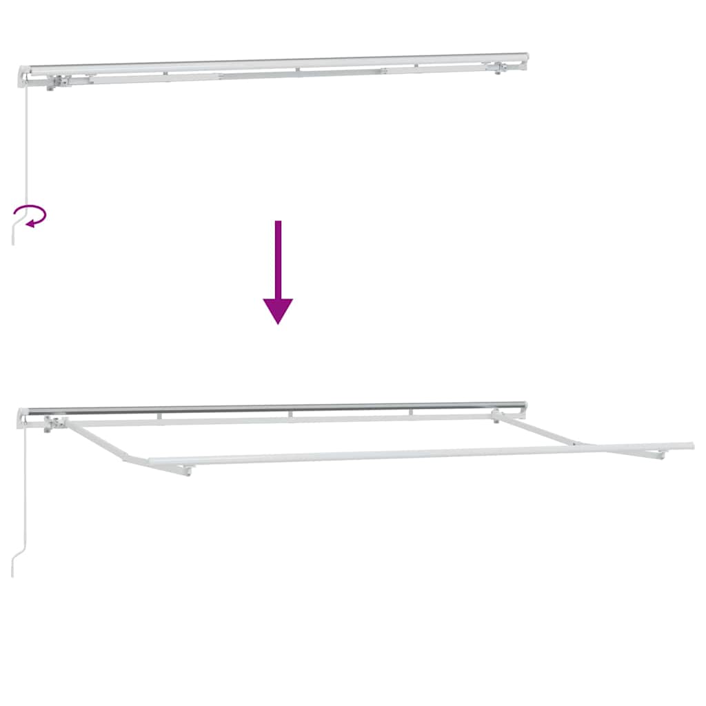Skrovita tenda Svijetlo siva 400 x 200 cm tkanina