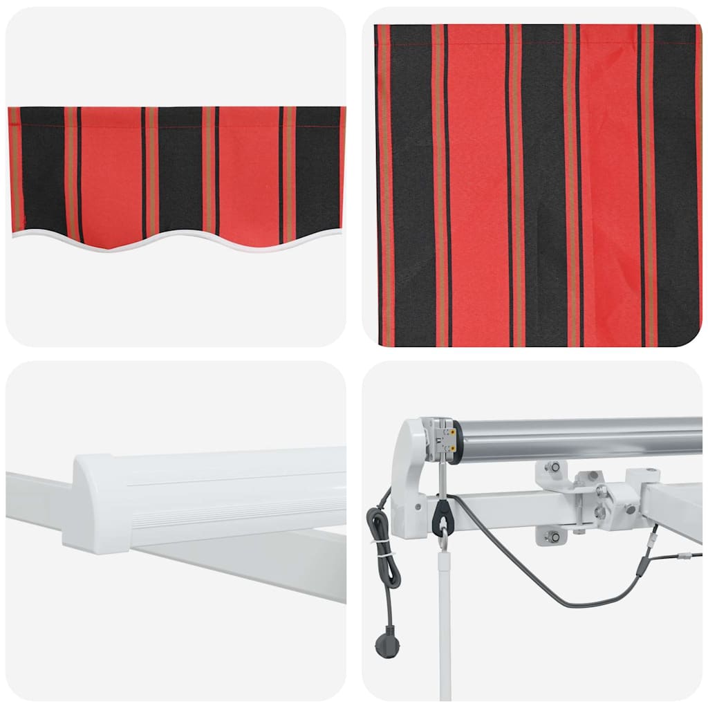 Skrovita tenda S LED lampica Narančasta i smeđa 300 x 250 cm
