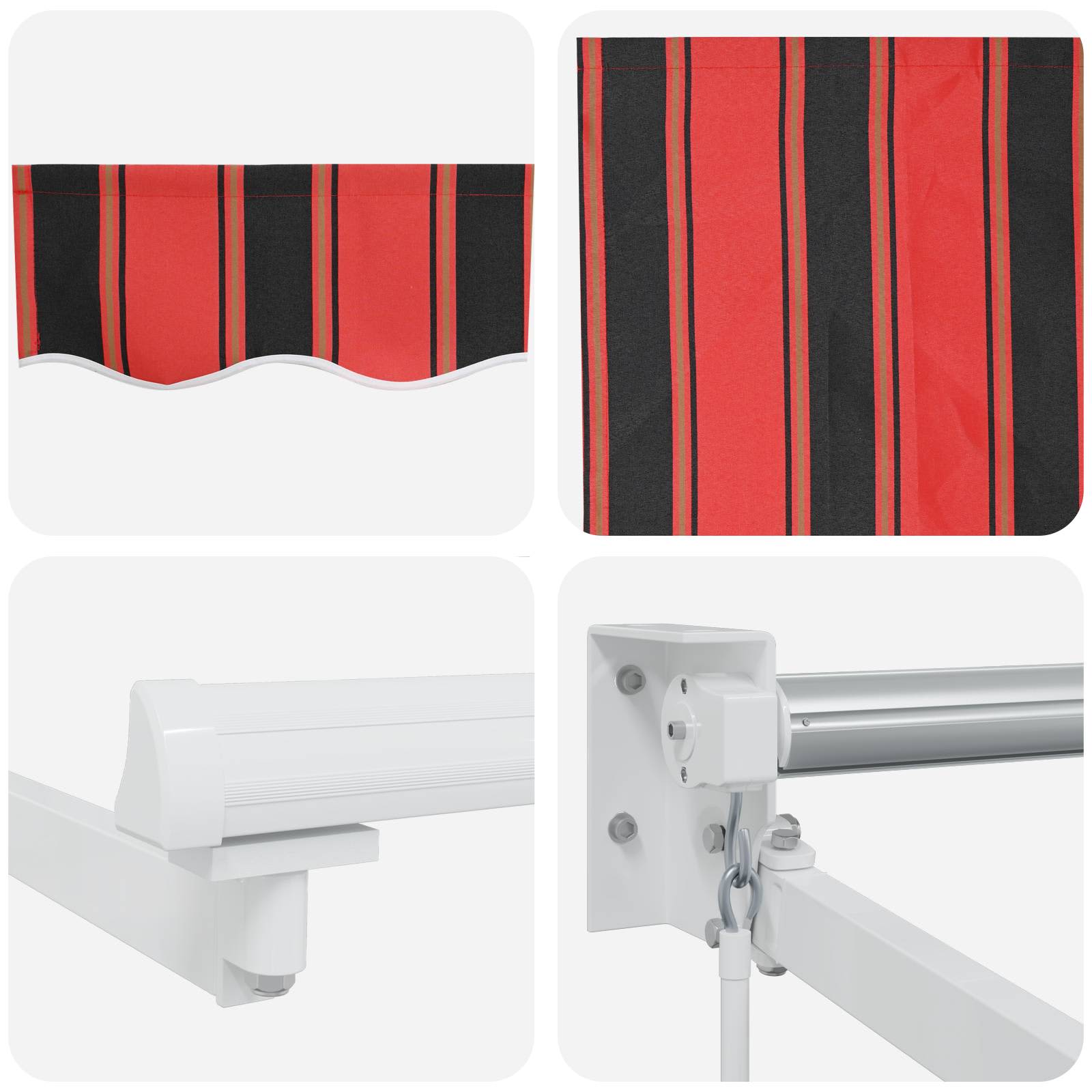 Skrovita tenda Narančasta i smeđa 300 x 250 cm