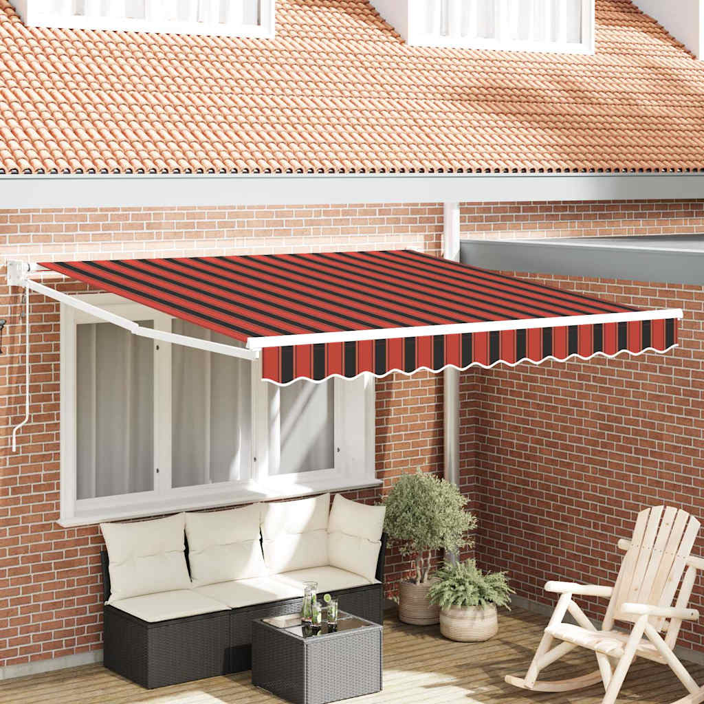 Nadstrešnica Narančasta i smeđa 300 x 250 cm Poliester i metal