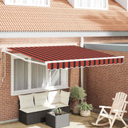 Nadstrešnica Narančasta i smeđa 300 x 250 cm Poliester i metal