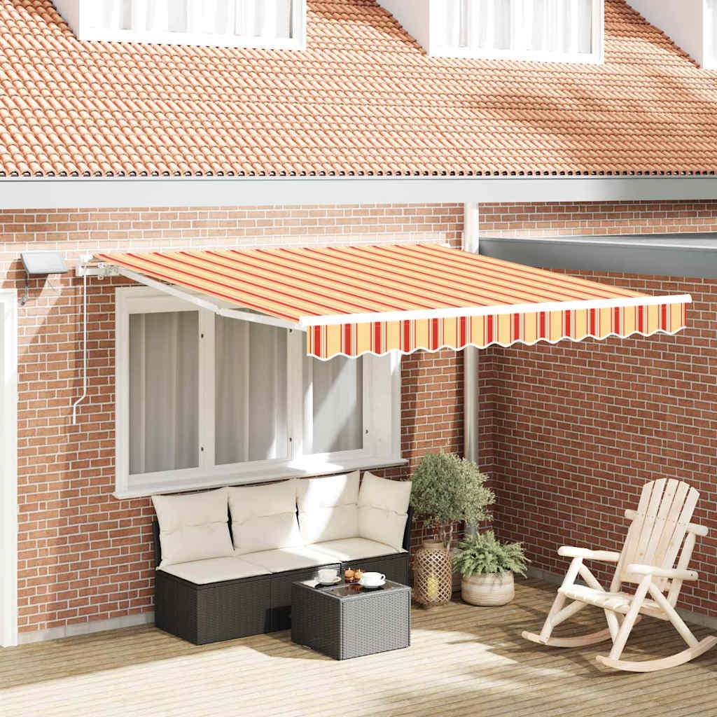 Skrovita tenda Žuta i narančasta 300 x 250 cm Tkanina i čelik