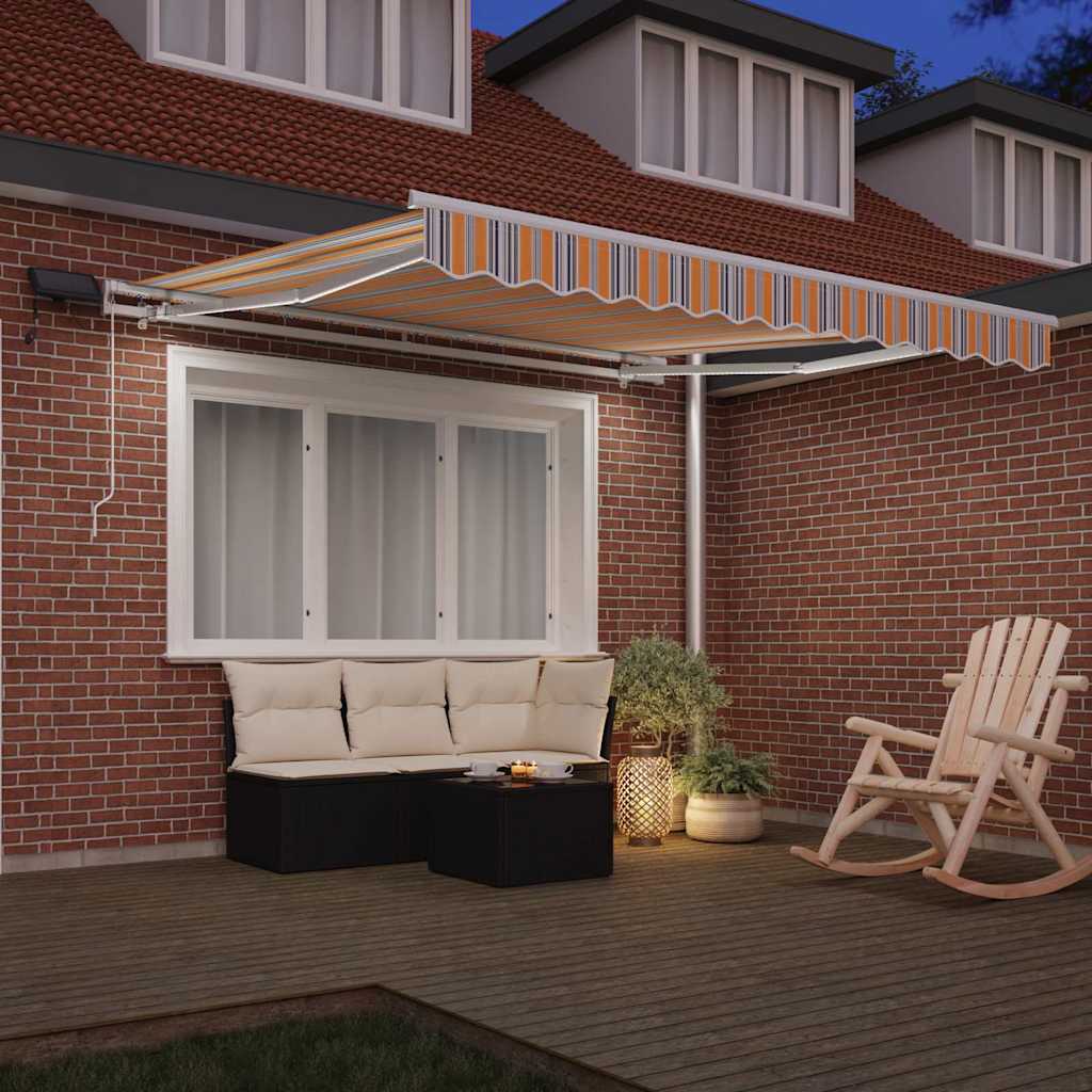 Skrovita tenda Šareni 300 x 250 cm Tkanina i čelik