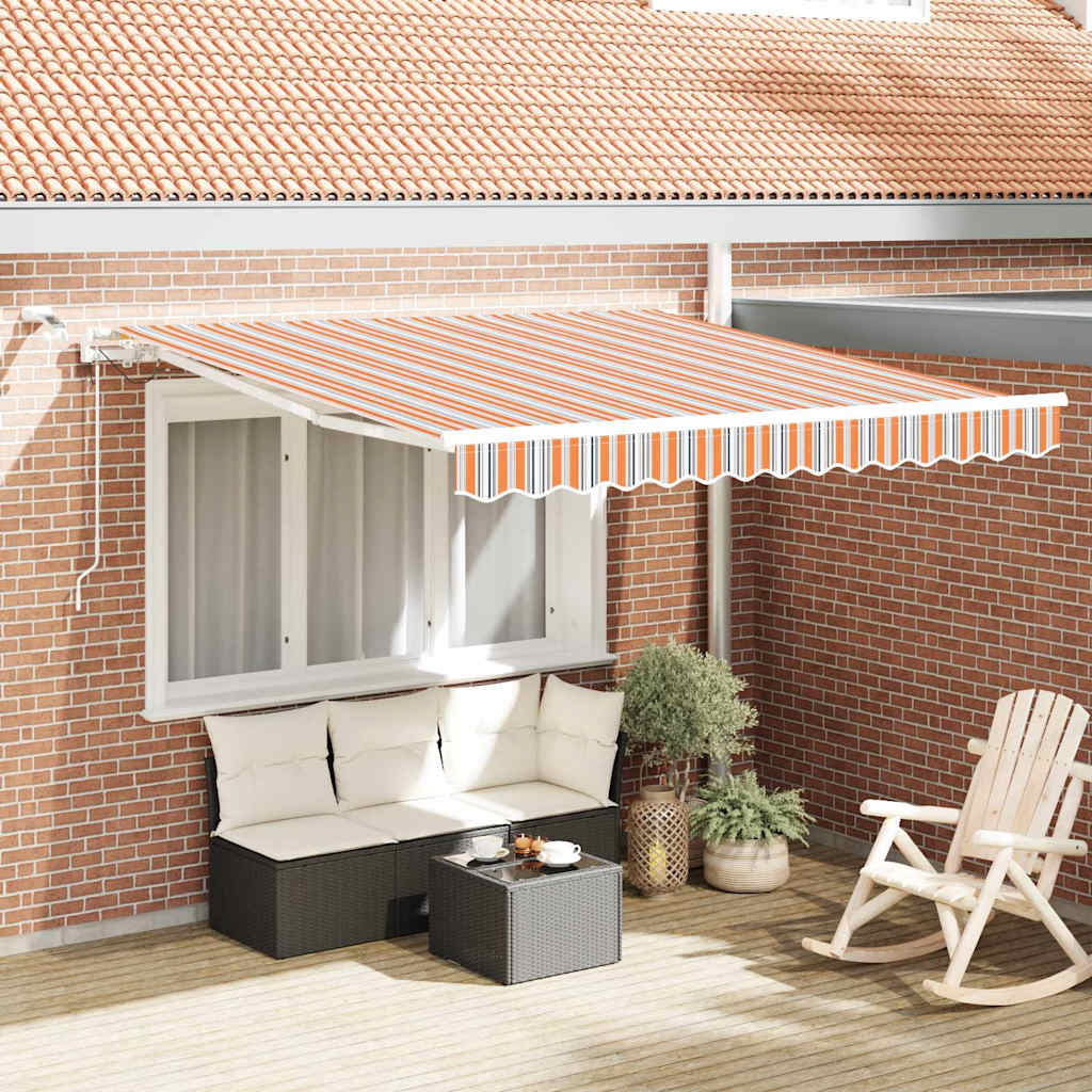 Skrovita tenda Šareni 300 x 250 cm Poliester i metal