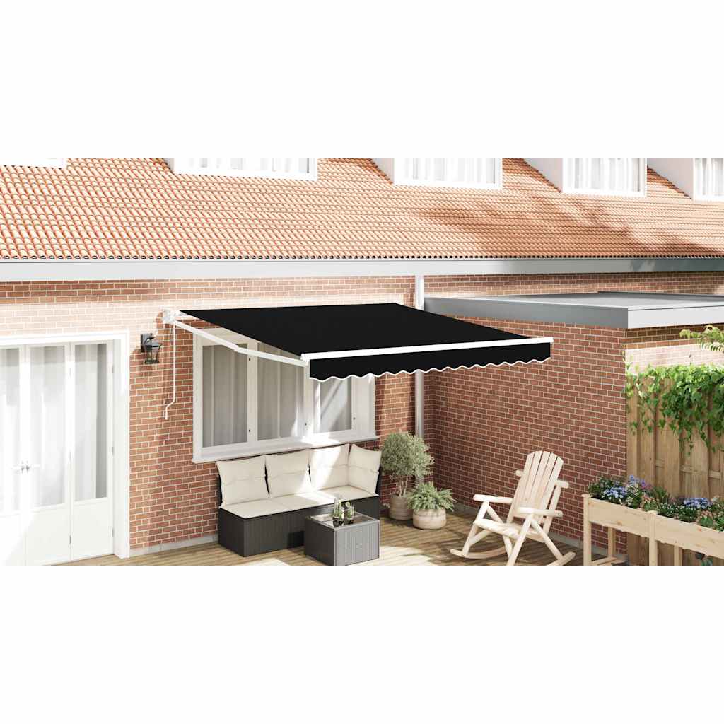 Nadstrešnica Crna 300 x 250 x 165 cm Poliester i metal