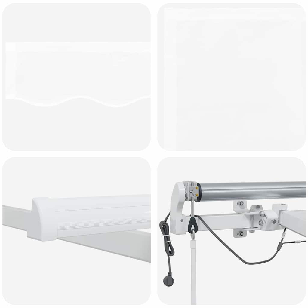Skrovita tenda Bijelo 300 x 250 cm Poliester i metal