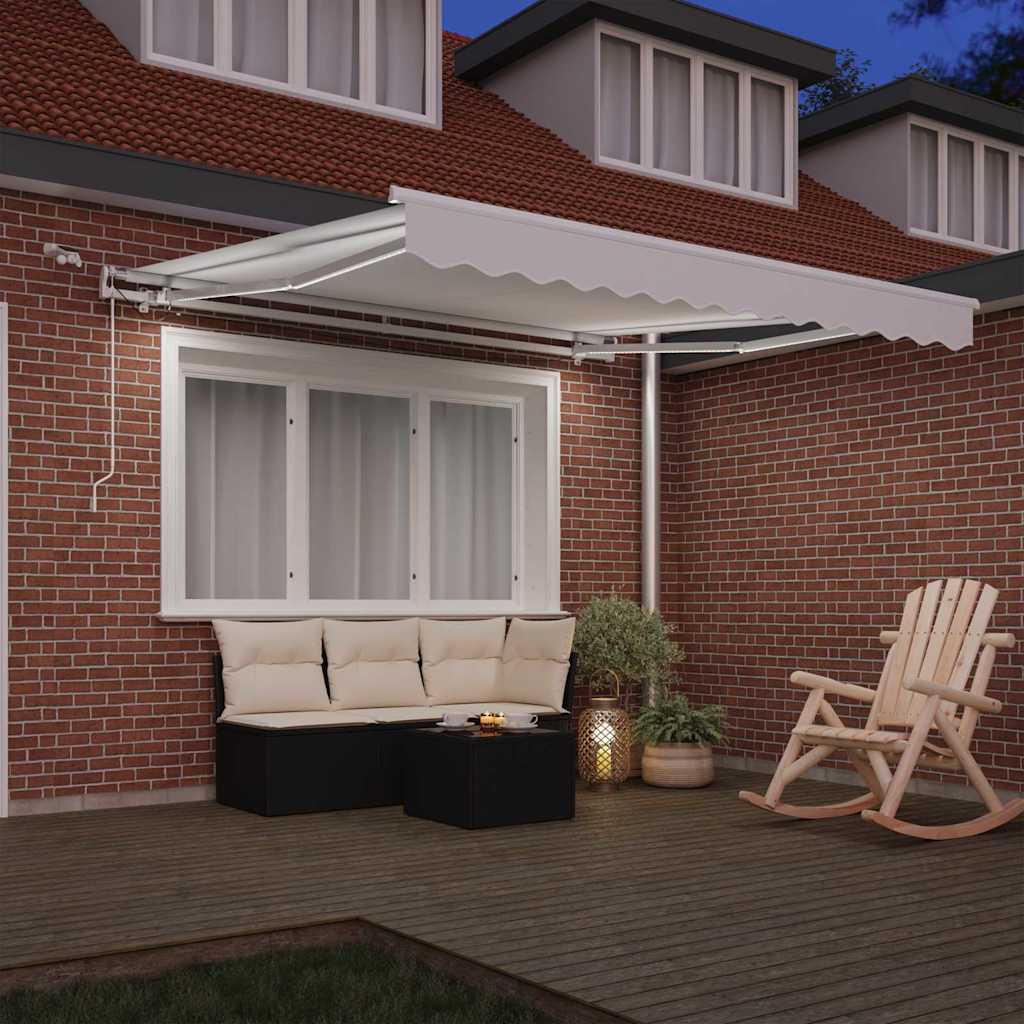 Skrovita tenda Bijelo 300 x 250 cm Poliester i metal