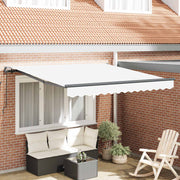 Skrovita tenda Bijelo 300 x 250 cm Poliester i čelik