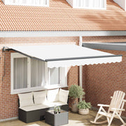 Skrovita tenda Bijelo 300 x 250 cm Tkanina i Aluminij