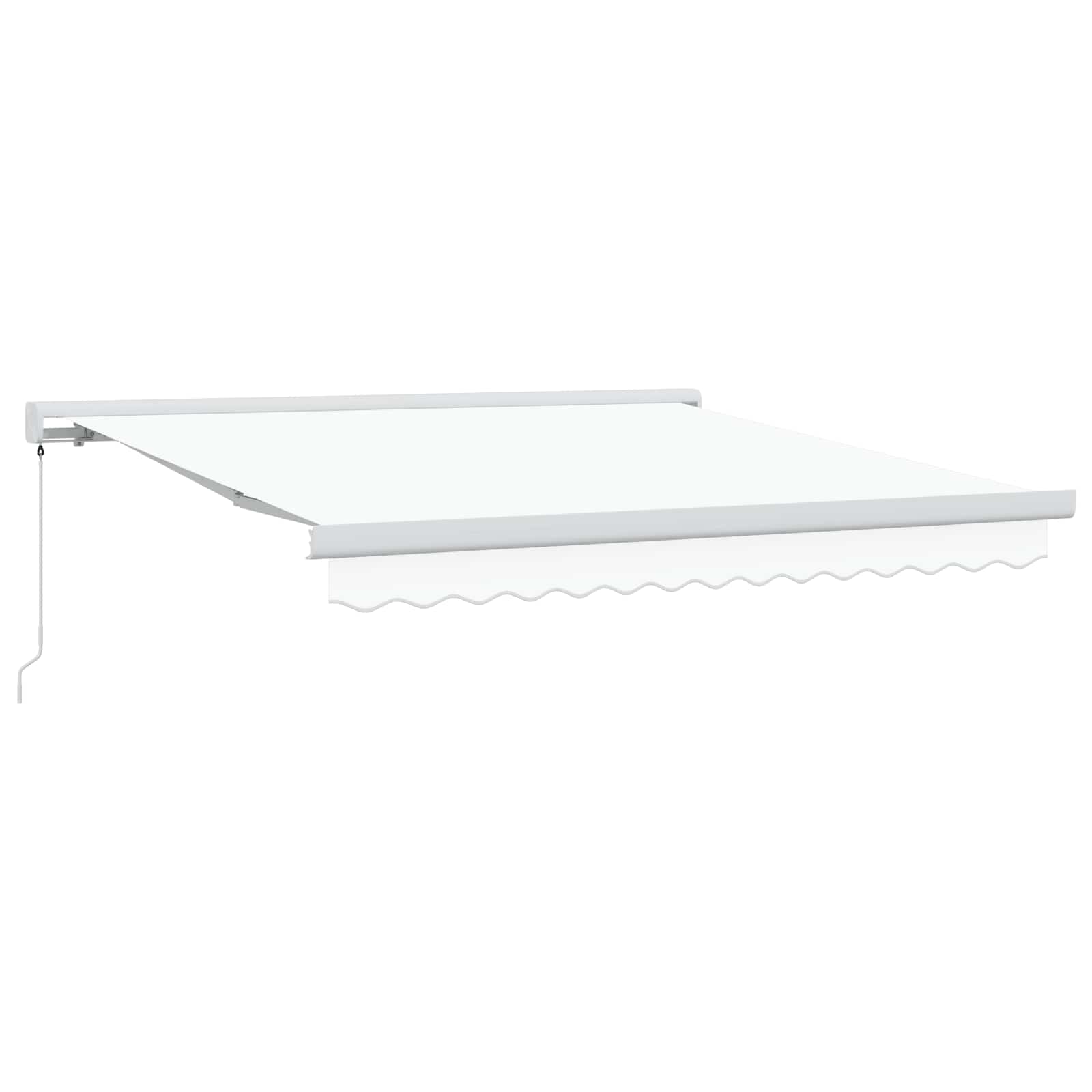 Skrovita tenda Bijelo 300 x 250 cm Tkanina i Metal