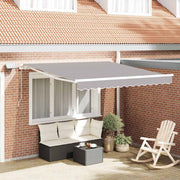 Skrovita tenda Svijetlo siva 300 x 250 cm Tkanina i čelik
