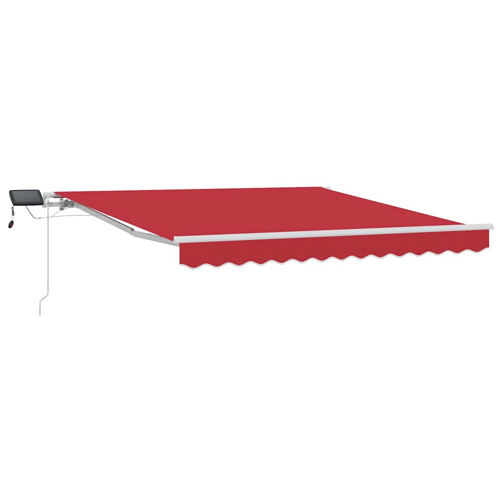 Skrovita tenda Crvena 300 x 250 cm Tkanina i čelik