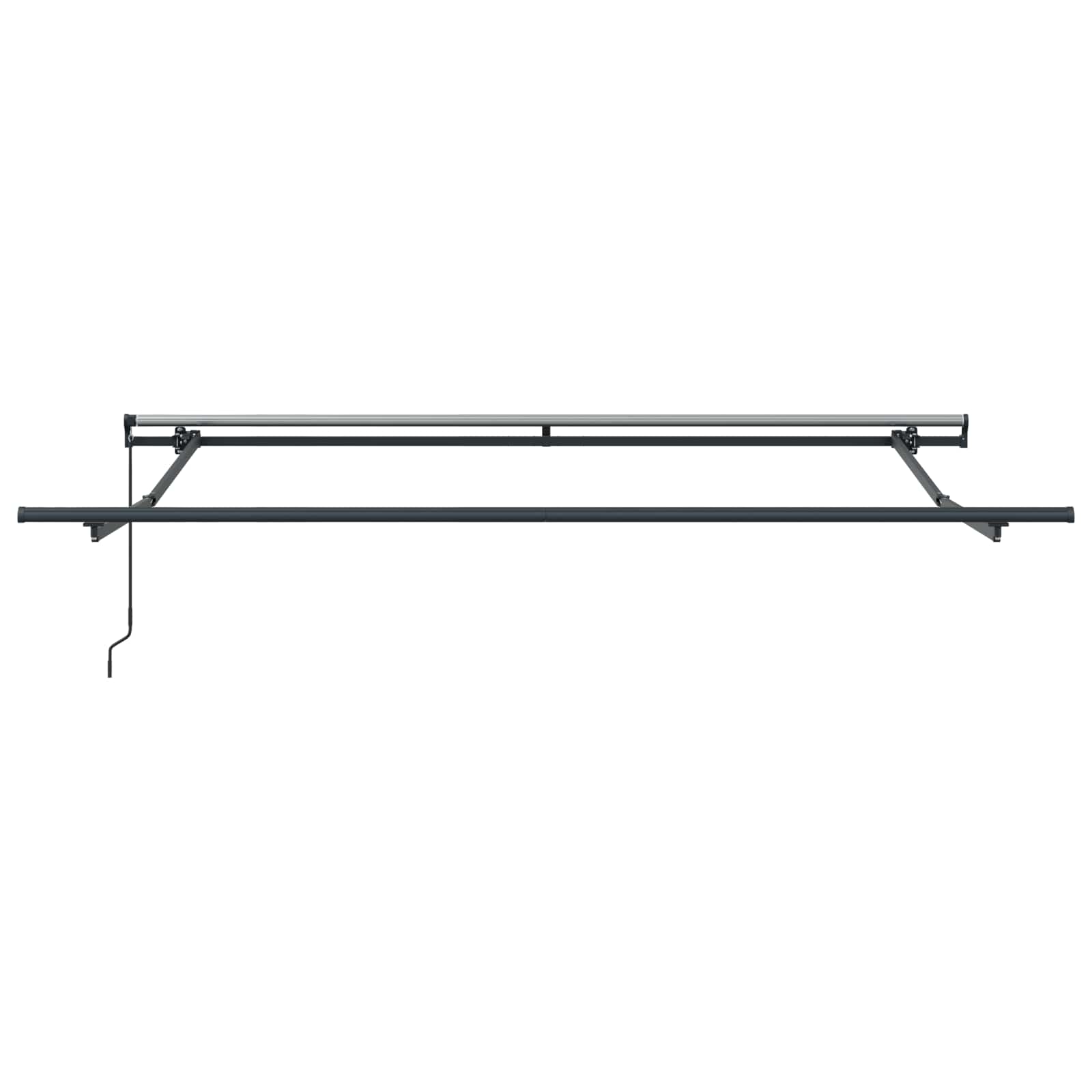 Skrovita tenda Crvena 300 x 250 cm Poliester i čelik